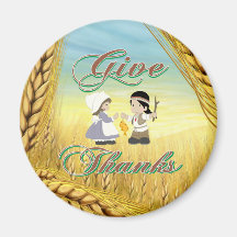 Give Thanks Refrigerator Magnet