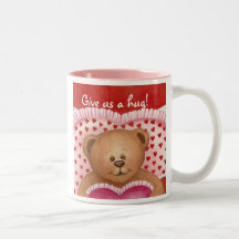 Give us a hug! coffee mugs