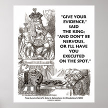 Give Your Evidence Don't Be Nervous Wonderland Poster