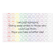 Giving Away Smiles Personal Business Card