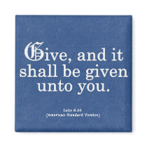 Giving Luke 6-38 Refrigerator Magnets