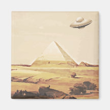 Giza Spaceship Fridge Magnet