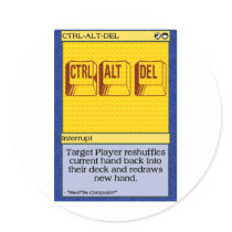 GK: Ctrl+Alt+Del Round Sticker