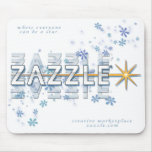 Glace et étoiles bleues Mousepad Tapis De Souris