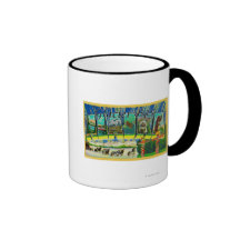 Glacier Bay, Alaska - Large Letter Scenes Mugs