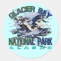 Glacier Bay National Park, Alaska Round Stickers