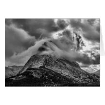 Glacier National Park Clouds Over Grinnell Point Card
