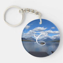 Glacier National Park photography monogram Acrylic Keychain
