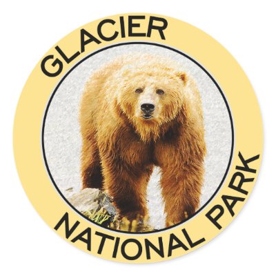 Glacier National Park Stickers by NationalParkTShirts