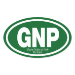 Glacier National Park Oval Stickers