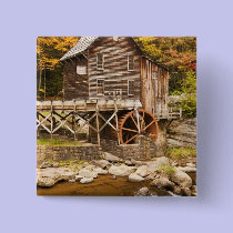 Glade Creek Grist Mill, Babcock State Park, 2 buttons