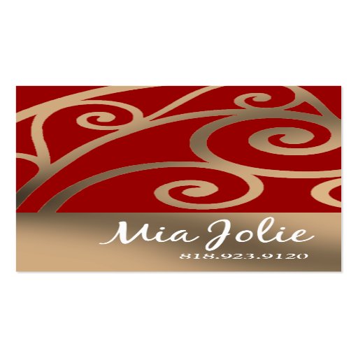 "Glam Baroque Curves" - Distinctive, Classy, Chic Business Card Template