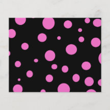 Glam Black with Pink Polka Dots Custom Flyer