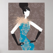 Glam Girl by Barbara B Print