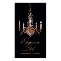 "Glam Home Decor" - Home Stager, Interior Designer Business Card Template