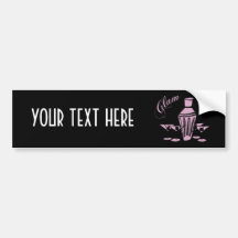 Glam Martini Mix - Pink Bumper Sticker