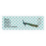 Glam Peacock Blue Floral Business Cards