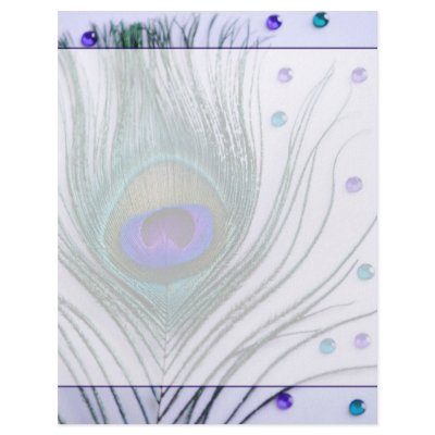 Glam Peacock Feather Purple by printcreekstudio