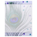 Glam Peacock Feather Purple letterhead
