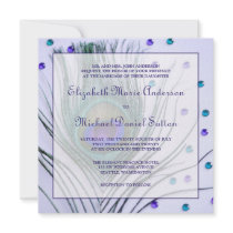 Glam Peacock Feather Purple Wedding