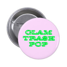 Glam Trash Pop Button - Green & pink