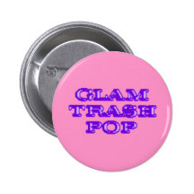 Glam Trash Pop Button - Purple & Pink