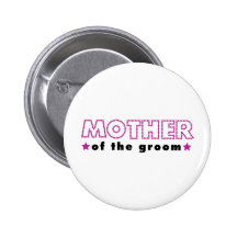 Glam Wedding Mom of Groom Pinback Button