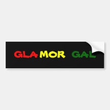 GLAMOR GAL BUMPER STICKER