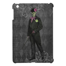 Glamorous Elegant Gothic Skeleton Man iPad Mini Cases