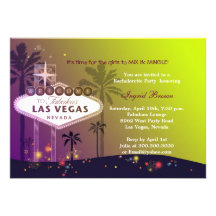 Glamorous Las Vegas Fun Bachelorette Party Invites