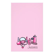 Glamour Girl Birthday Customized Stationery