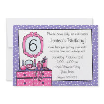 Glamour Girl Birthday Party Invitation