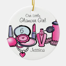 Glamour Girl Birthday Personalized Ornament