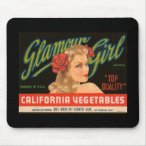 Glamour Girl California Vegetables Mousepad