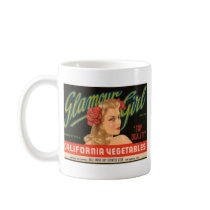 Glamour Girl California Vegetables Coffee Mugs