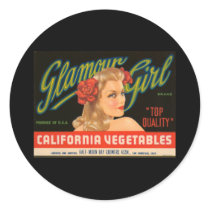 Glamour Girl California Vegetables Stickers