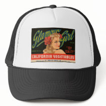Glamour Girl California Vegetables Vintage Ad Trucker Hats