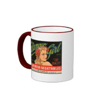Glamour Girl California Vegetables Vintage Crate L Coffee Mug