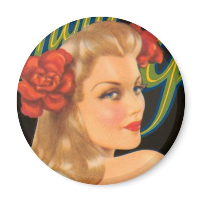 Glamour Girl Fridge Magnet by VintageMarie