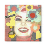 Glamour Girl Mixed Media Magnet