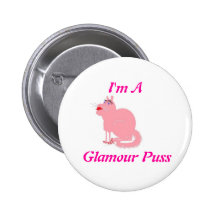 Glamour Puss Button