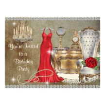 GLAMOUROUS BIRTHDAY PARTY INVITATION