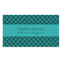 Glamourous Chic Business Card, Teal