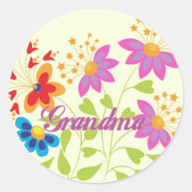 Glamourous flowers Grandma Stickers