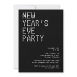 Glamourous lights modern black white party holiday invitation