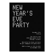 Glamourous lights sequins black white party holida invitation