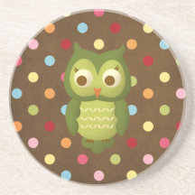 Glamourous Wise Owl Drink Coaster