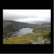 Glanmore Lake from Healy Pass Ireland. Cut Outs