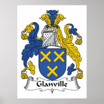 Glanville Family Crest Print