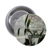 Glass and Plant Pinback Buttons